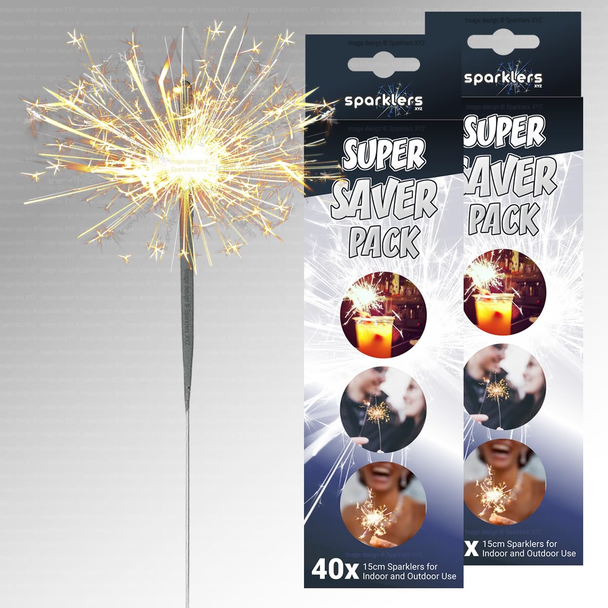 15cm (6") Indoor or Outdoor Handheld Sparklers (80)