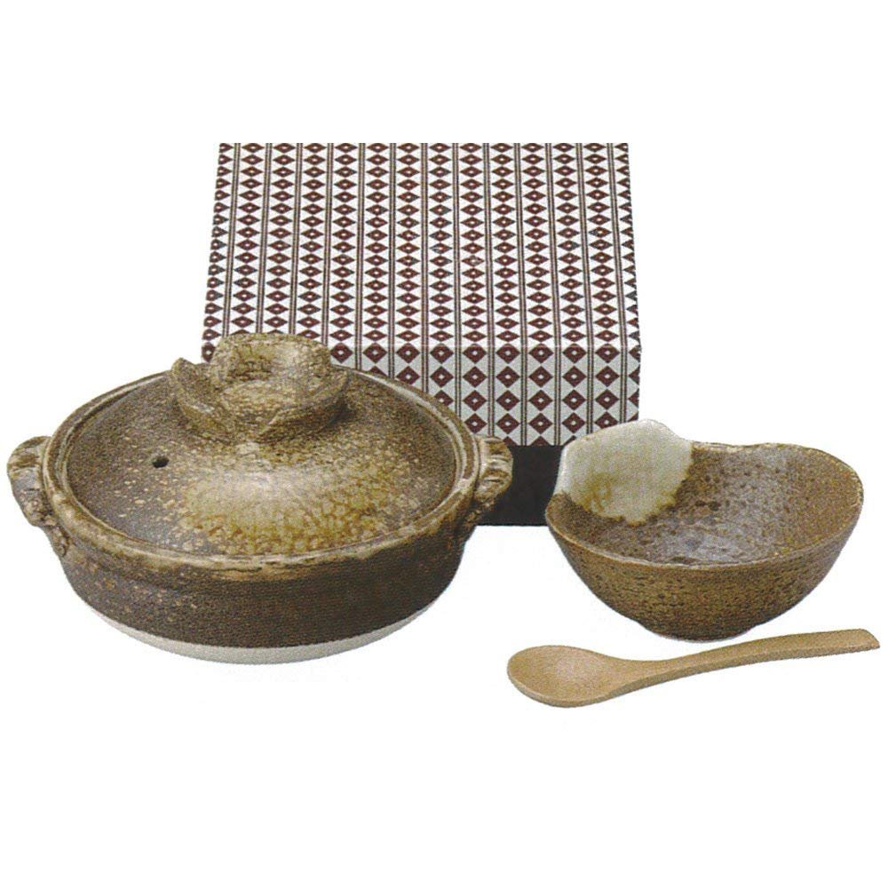 Amazon｜CtoC JAPAN Select 土鍋 ブラウン ひとり鍋セット 18.3x18
