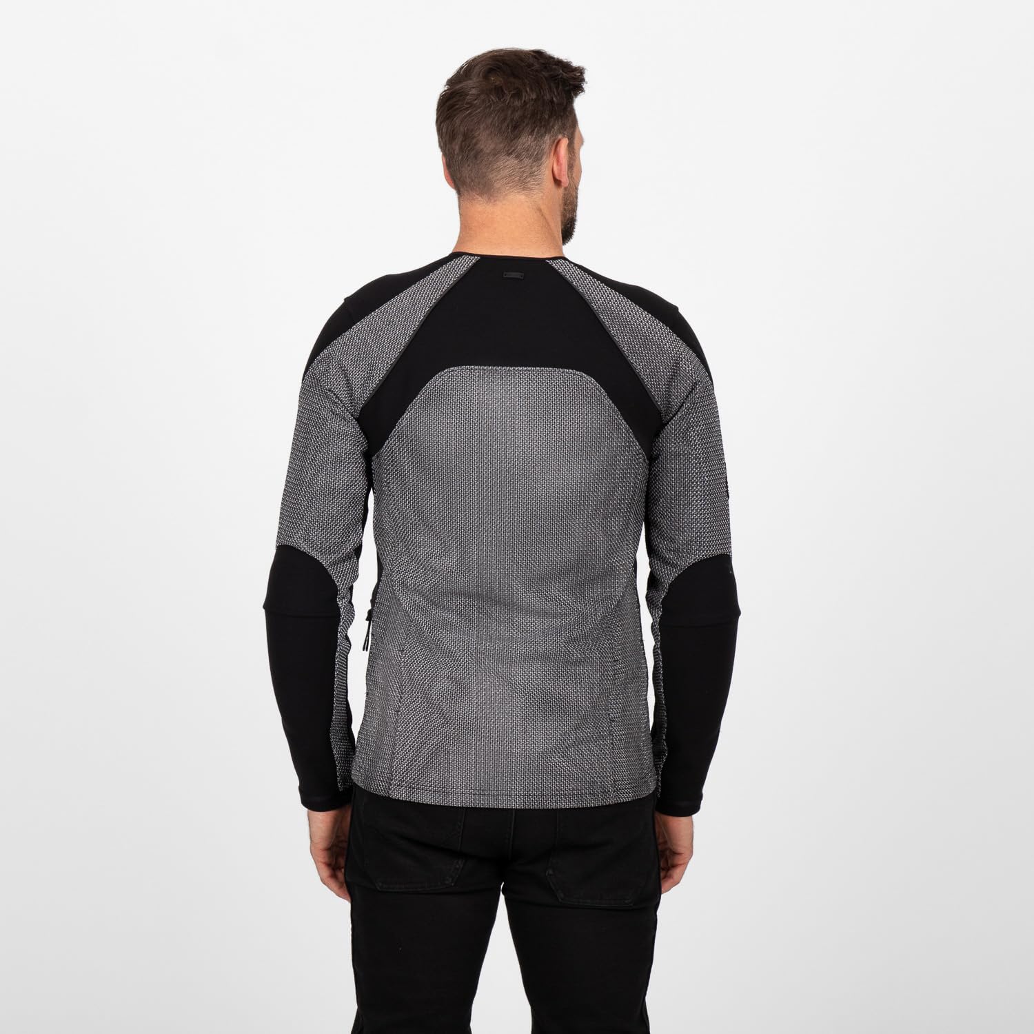 KNOX Kurtka z pełnymi wbudowanymi ochraniaczami L2 Urbane Pro MK3 CE Class AA, prosty krój GREY Black M