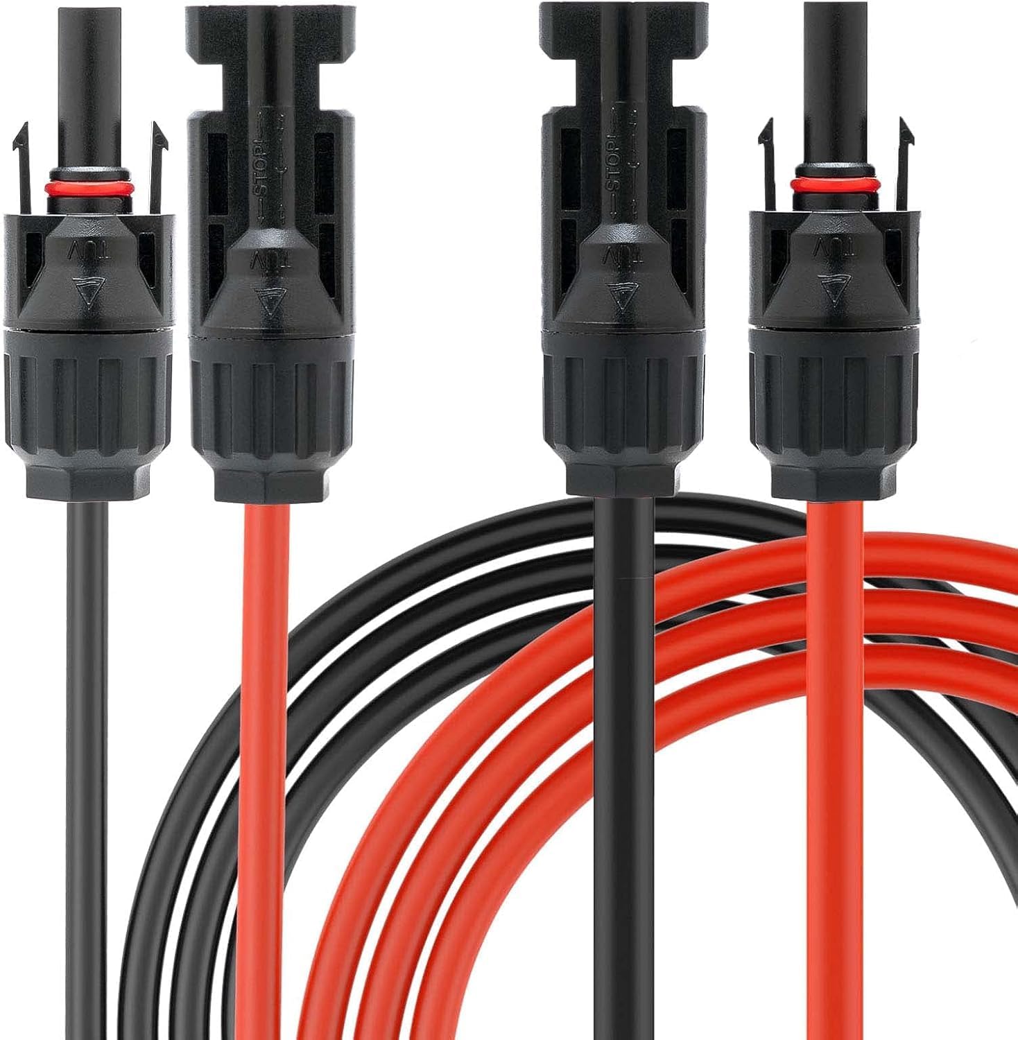 MC4 Solar Cable, 10AWG Solar Extension Cable Wire 20 Feet with Female and Male Connector, 10 Gauge (6mm²) Solar Panel Extension Cable Wire Adaptor Kit Tool (20 FT)