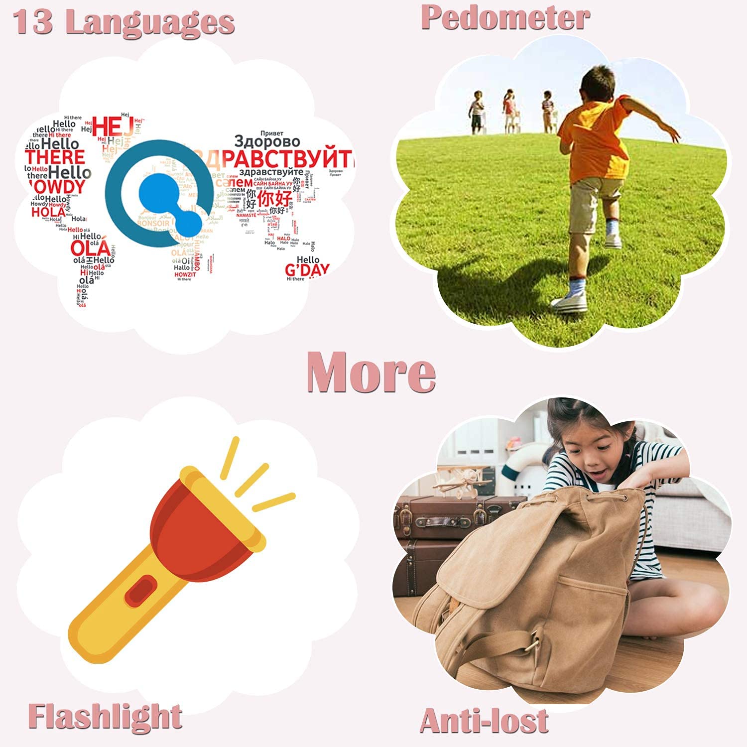 4G Kinder Smartwatch IP67 wasserdichte Kinderuhr mit GPS Position,Kamera,SOS,Anruf,Schrittzähler,Touchscreen,Video-Chat Smart Watch für Jungen und Mädchen (Pink T5)