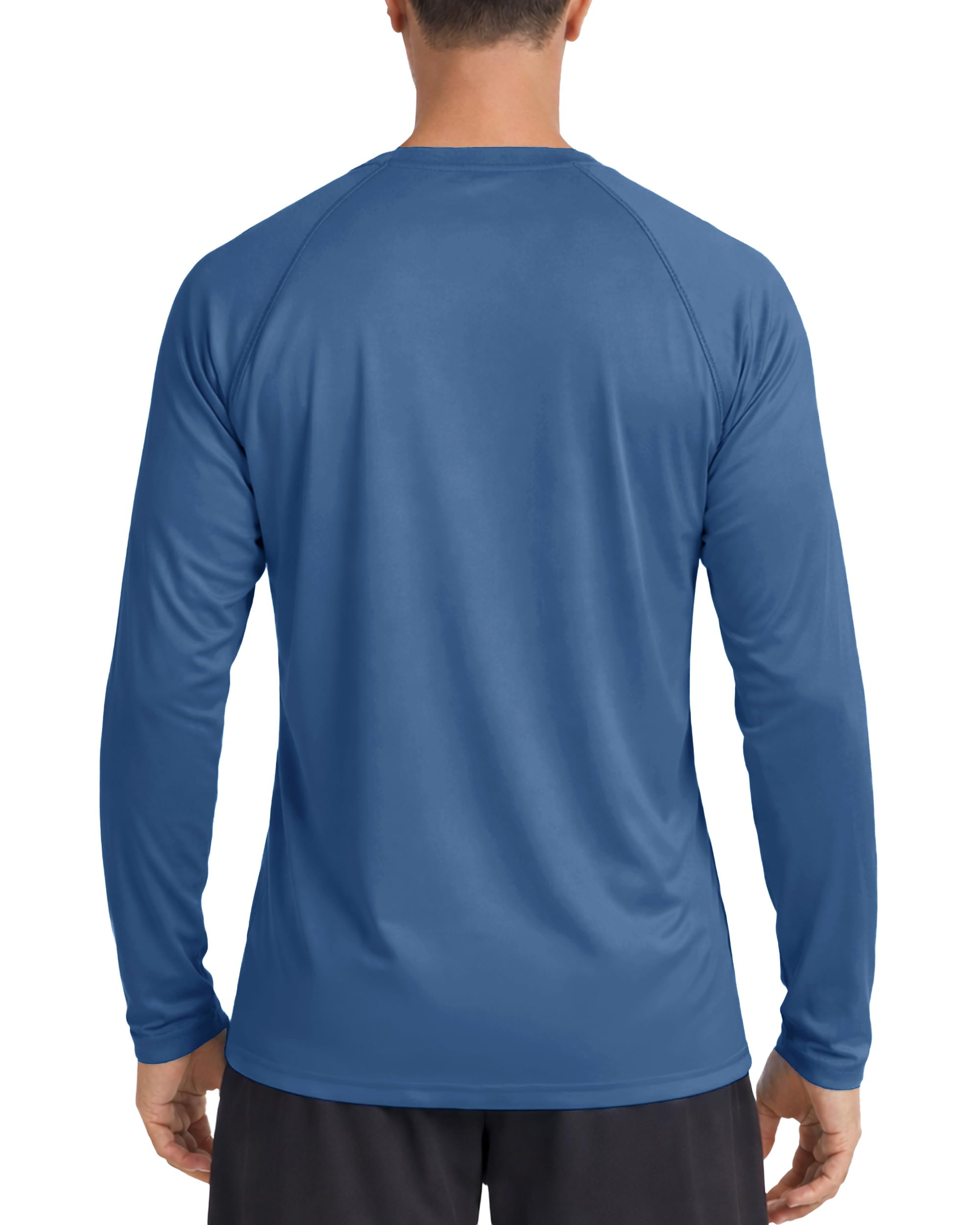 Boladeci Boladeci Men's Rash Guard UPF 50+ Sun Protection Clothing Long Sleeve T-Shirts for Men Quick Dry SPF UV Swim Tees Shirts in use