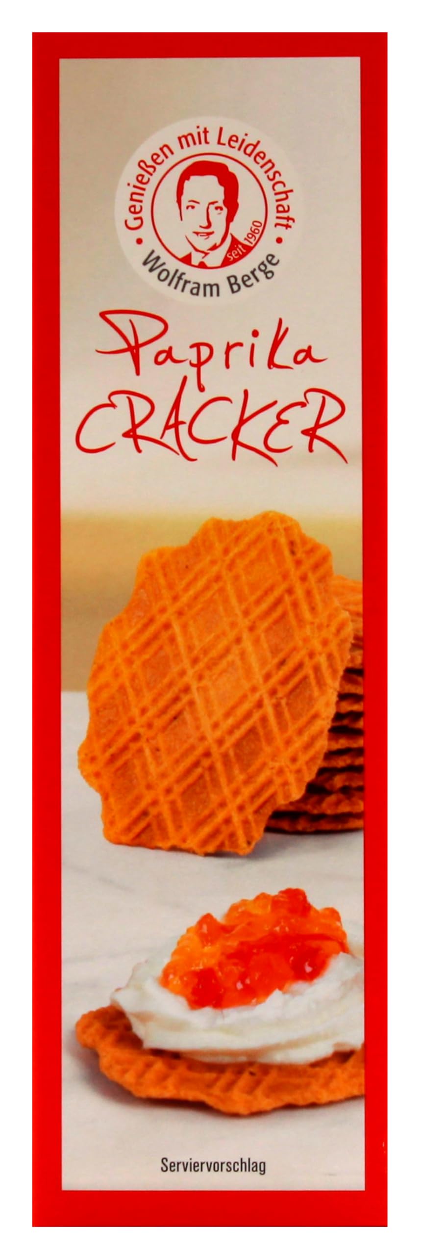 Wolfram Berge Paprika Cracker, 12er Pack (12 x 75g)