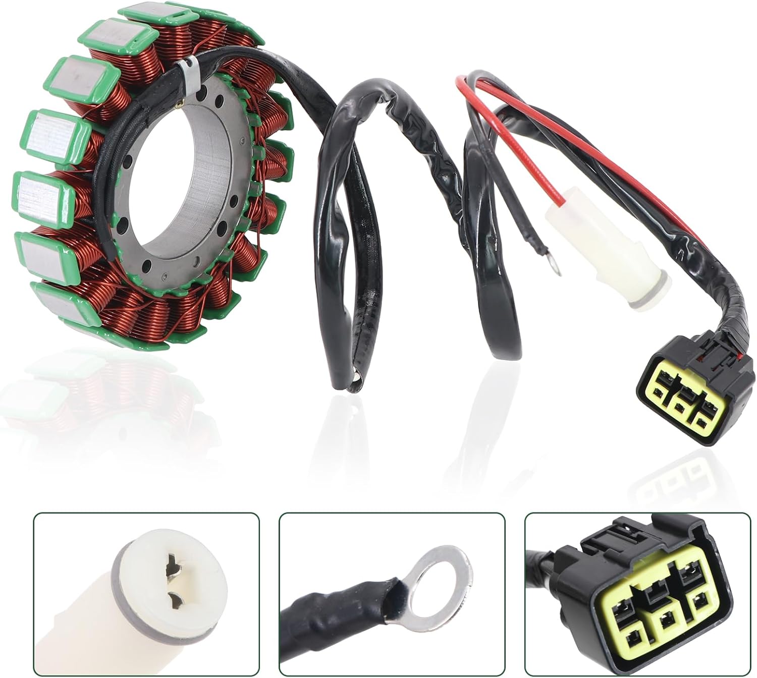 Dokili Magneto Generator Stator Coil 6D8-81410-00 for 2005-2017 Yamaha Outboard 4-Stroke F75 F80 F90 F100