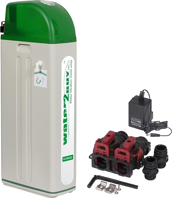 Water2Buy W2B800 Water Softener, Hi Flow Electronic Demand/Up to 1-10 People  Filtered Soft Water 3680 litres/Day, NSF/FDS/ISO9001 & 14001 Certified,100% Limescale Removed/App Reminder for Salt