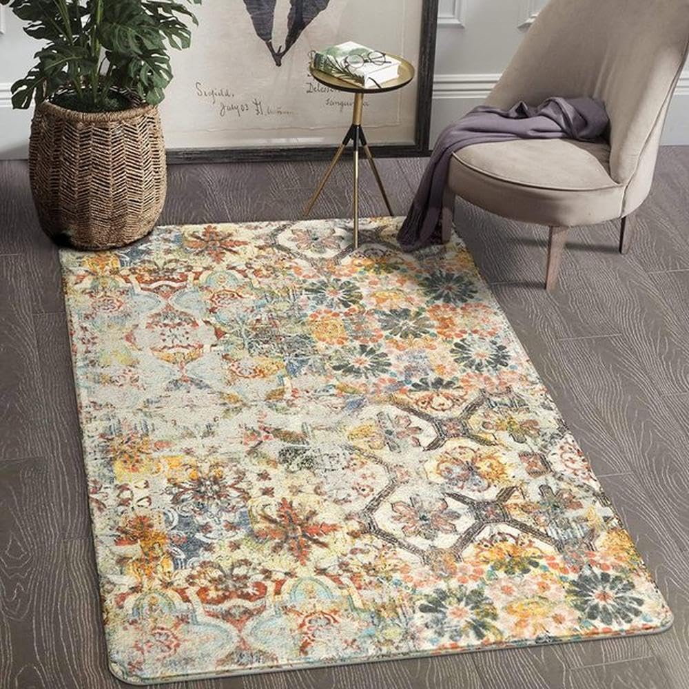 Tapis bohème antique 40x60 cm pour salon et chambre vintage