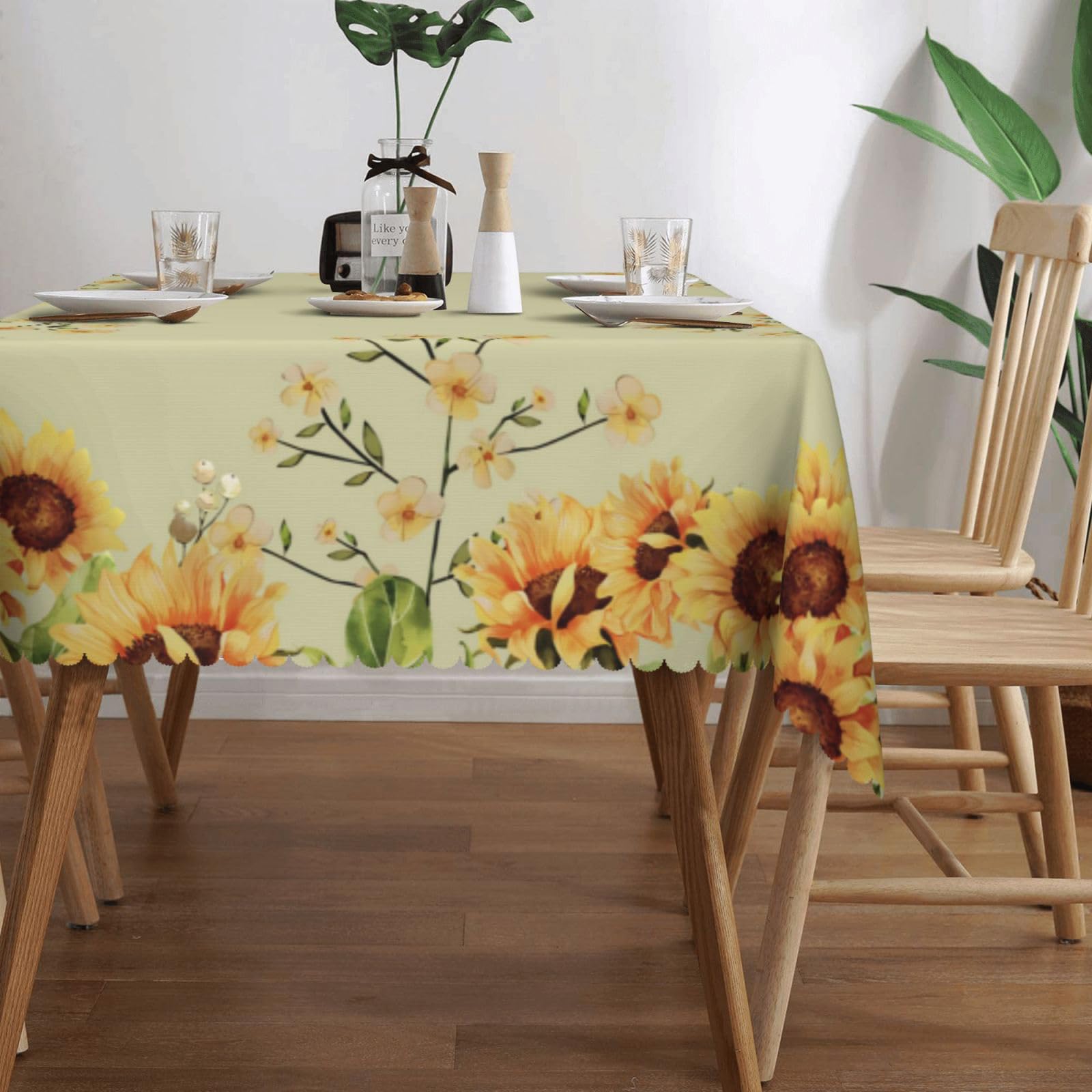 Mantel lavable, rectangular, otoño, impermeable y antimanchas, 150 x 260 cm, para cocina, comedor, jardín, exterior (fácil limpieza)
