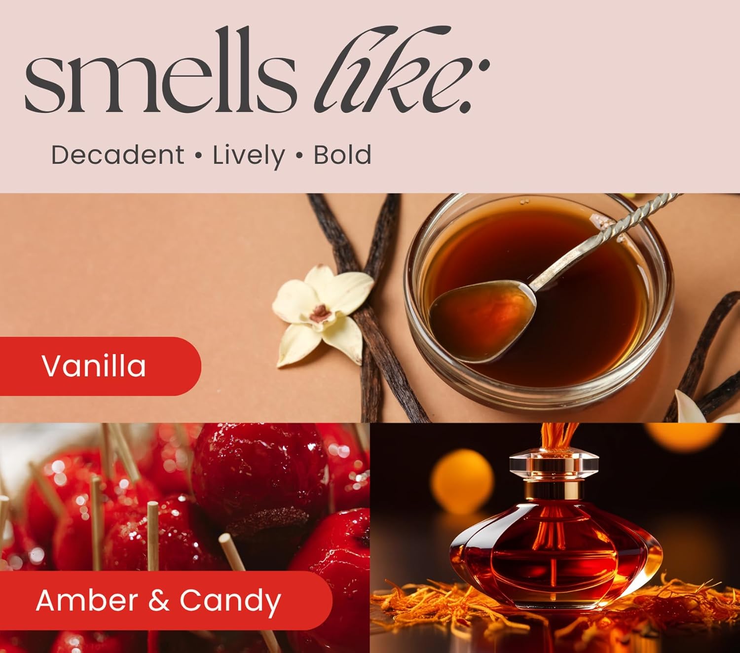 Red Crystal Candle for Women - 12oz Large Wood Wick Candle with Natural Soy Wax. Luxurious Slow Burn for Meditation with Real Crystals and Healing Stones. Gift for Birthday, Christmas, Mother’s Day - Image 5