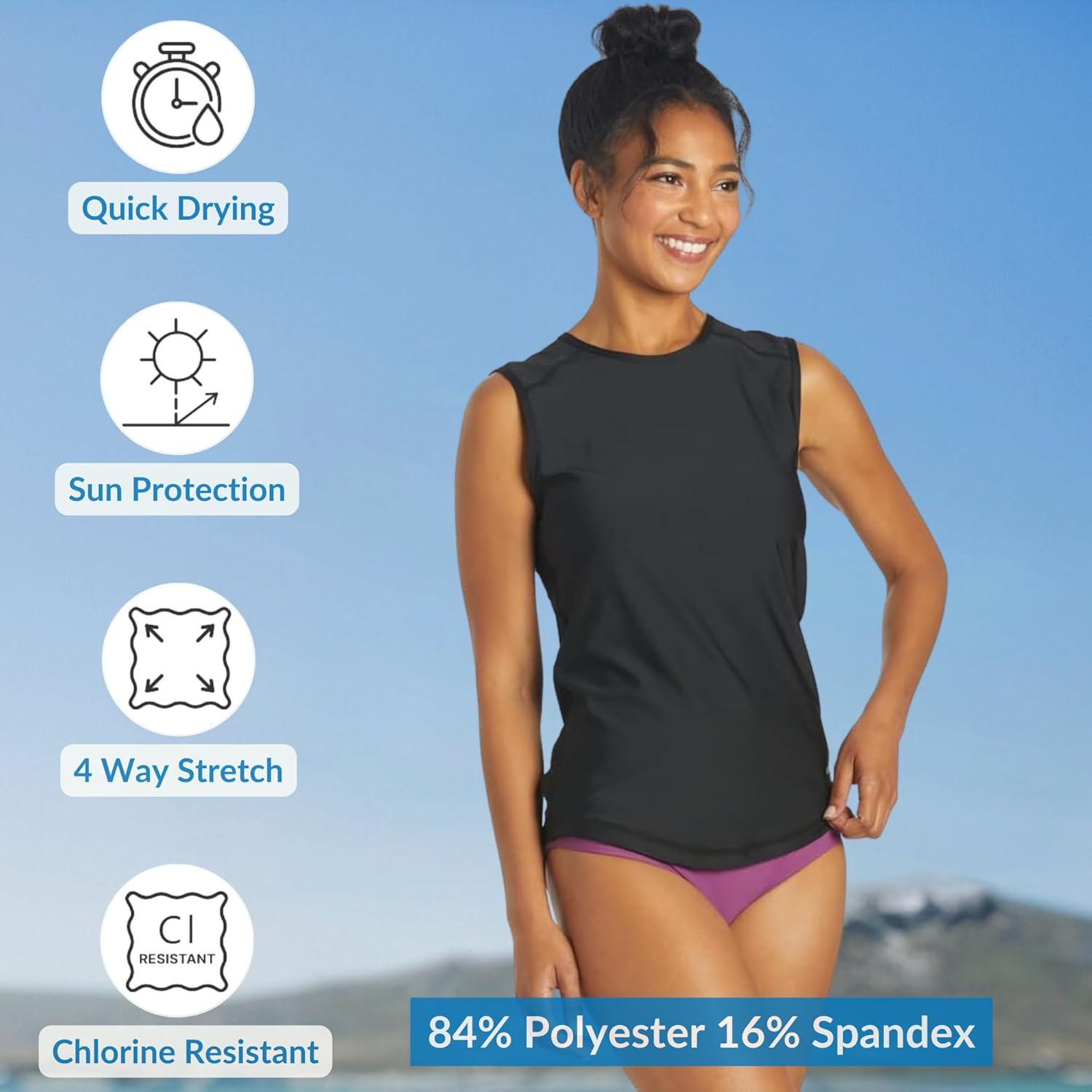 Sporti Women's Sleeveless UPF 50+ Rashguard