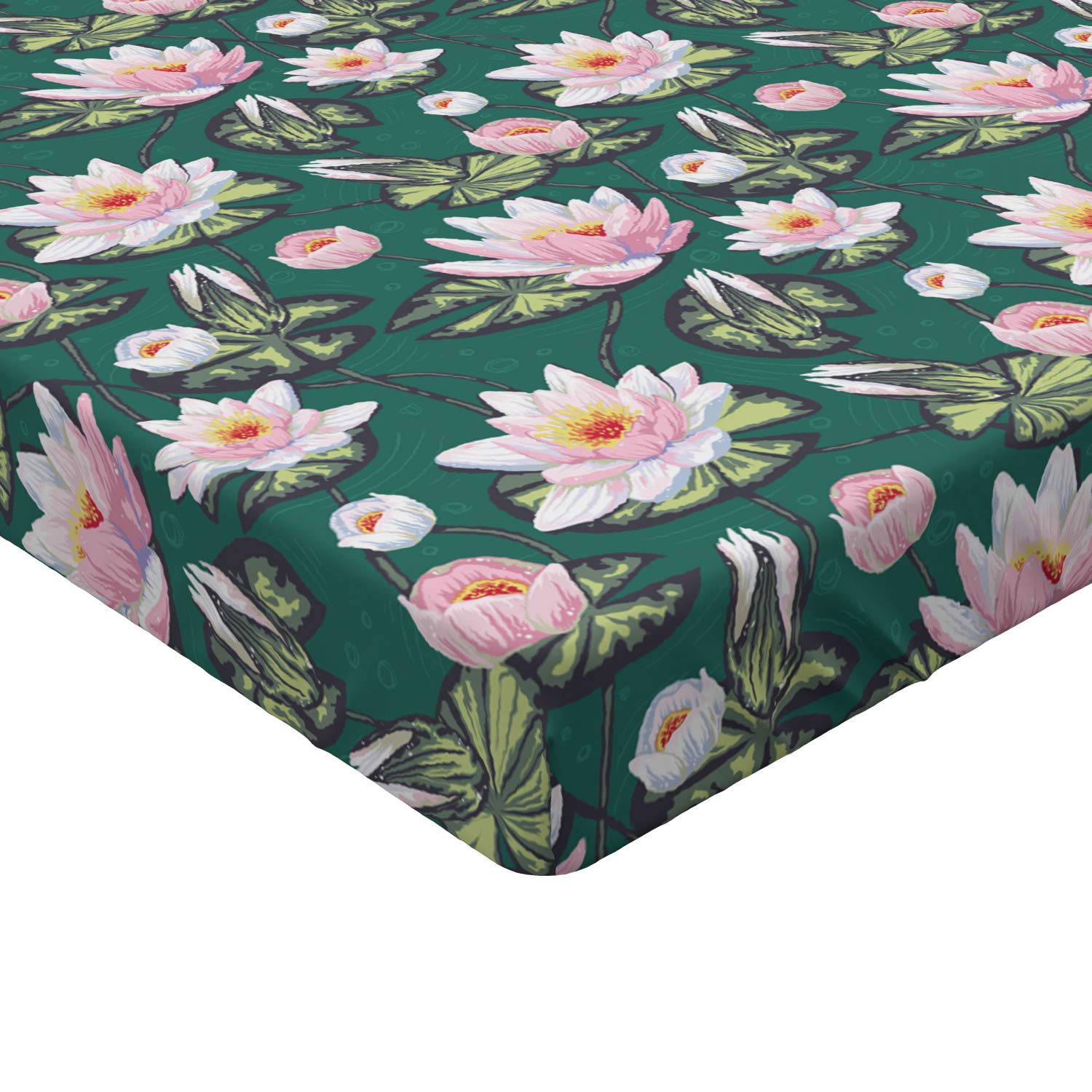 Lenzuolo Con Angoli ABAKUHAUS Alpi Austriache – Microfibra 100%, 90x200 Cm, Tasca Fino A 40 Cm, Verde/Blu - 2