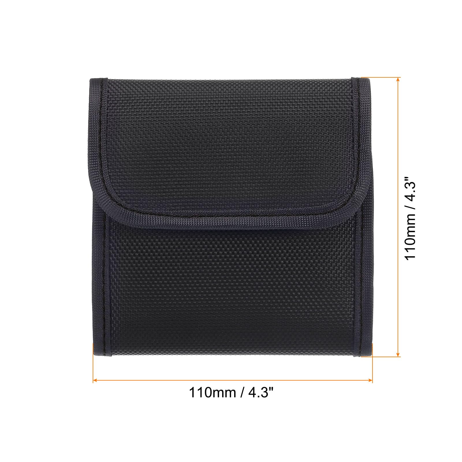 PATIKIL 2 Pcs Lens Filter Case, 3-Pocket Portable Camera Filter Pouch with Belt Loop, Black, 2 Pack - Image 2
