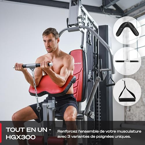 Sportstech Unique premium strength station HGX100/HGX200 for countless training variants, multifunctional home gym with stepper, fitness station made of EVA material for home, robust construction - 6