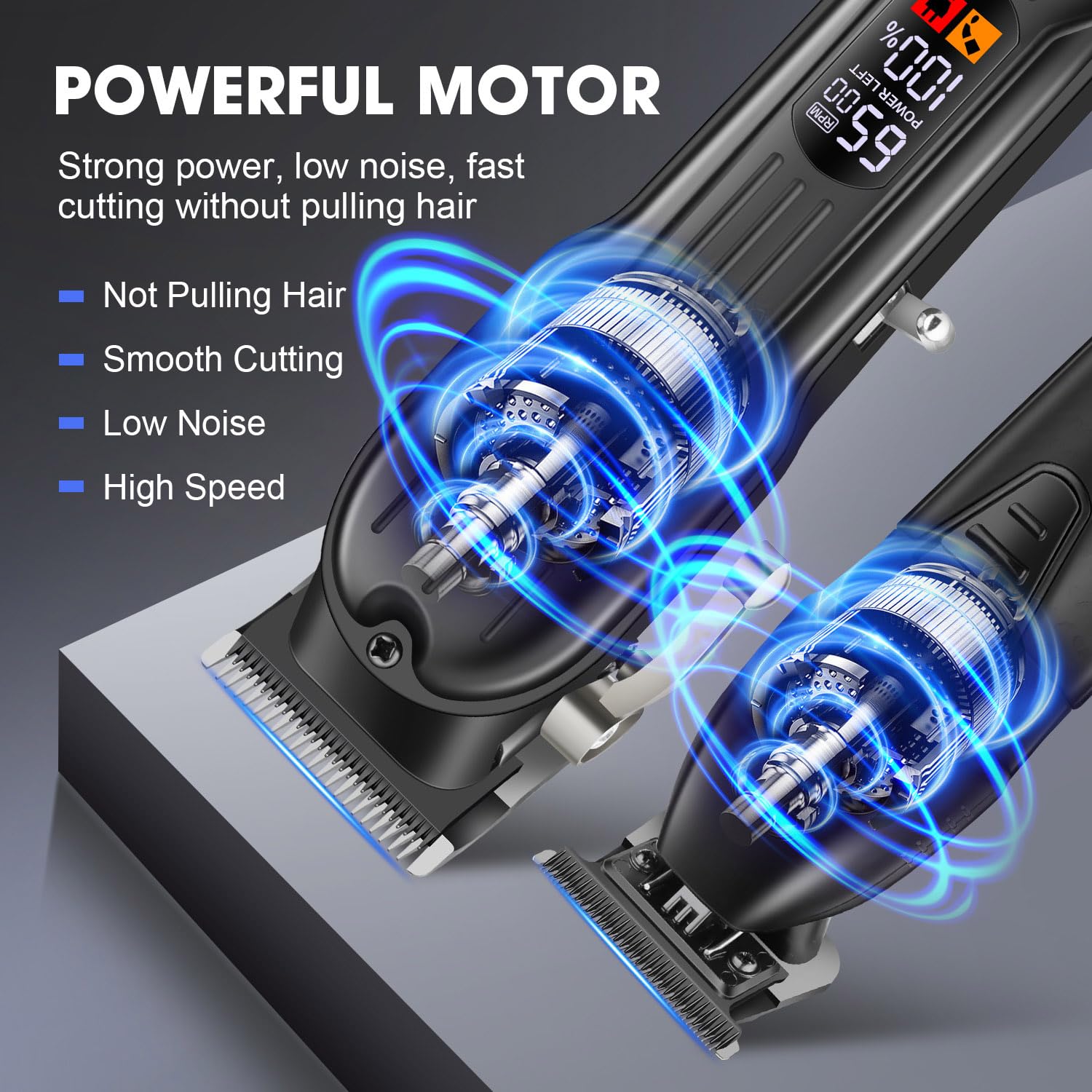 HIENA PRO Professional Hair Trimmer For Men, Cordless Hair Trimmer, Beard Trimmer, Foil Shaver, Nose Trimmer Set, USB Rechargeable Complete Set, Electric Hair Cutting Kit (814 Set - View #2