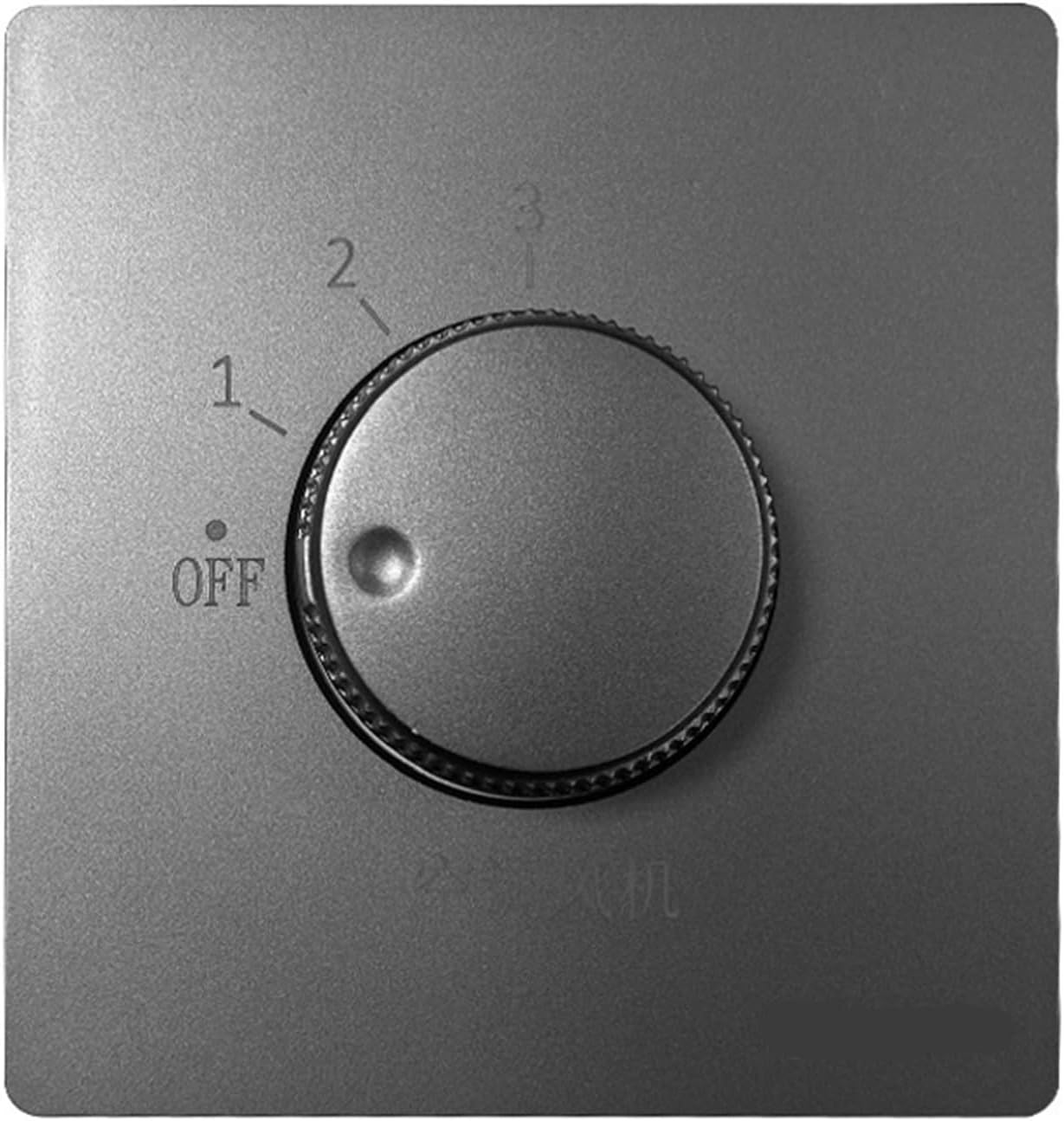 86 Type Mechanical knob Central air Conditioning Fan Switch knob Three-Speed Coil Unit Controller air Conditioning Speed Regulator(3 Button Mechanical Temperature Control)