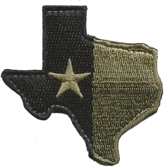 Die-Cut Tactical Texas Patch - Olive Drab