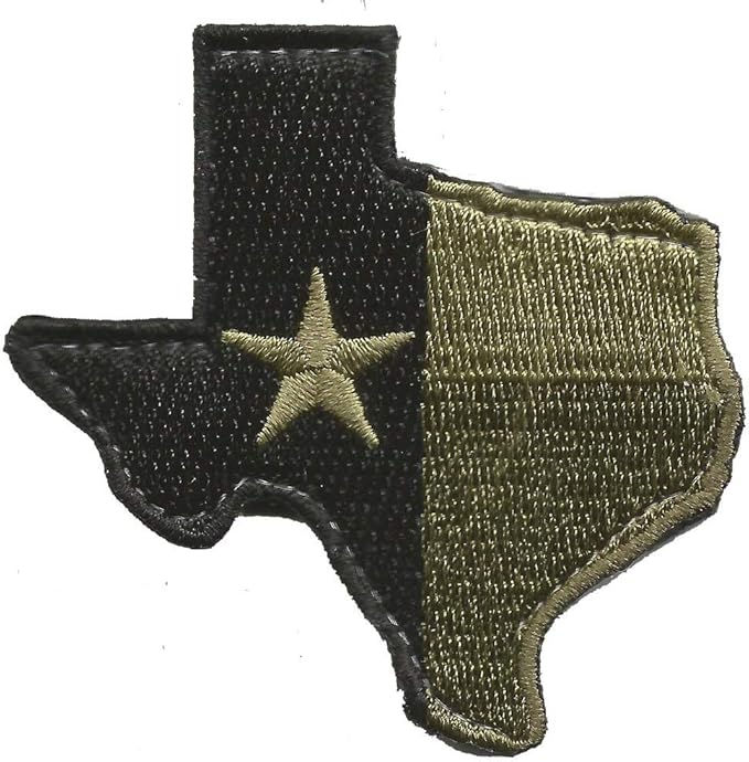 Die-Cut Tactical Texas Patch - Olive Drab