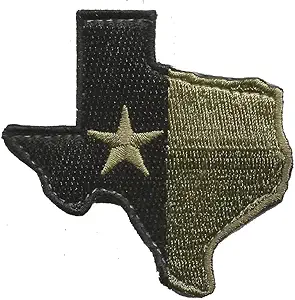 Die-Cut Tactical Texas Patch - Olive Drab