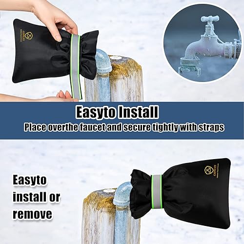 Miniatura 5 de Gonlei Fundas exteriores para grifo de invierno, fundas de grifo de manguera aisladas para invierno, cubierta de grifo, protección contra