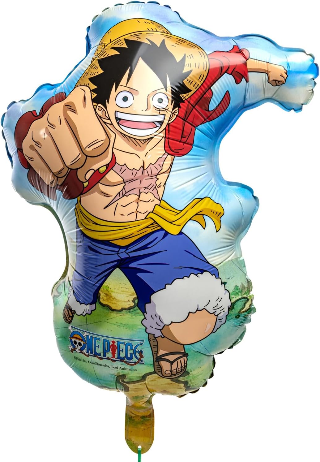 Chaks One Piece Foil Balloon XXL Monkey D. Ruffy Party Decoration Manga Party Accessory Decoration Children's Birthday Luffy (One Piece Ruffy D. Monkey)