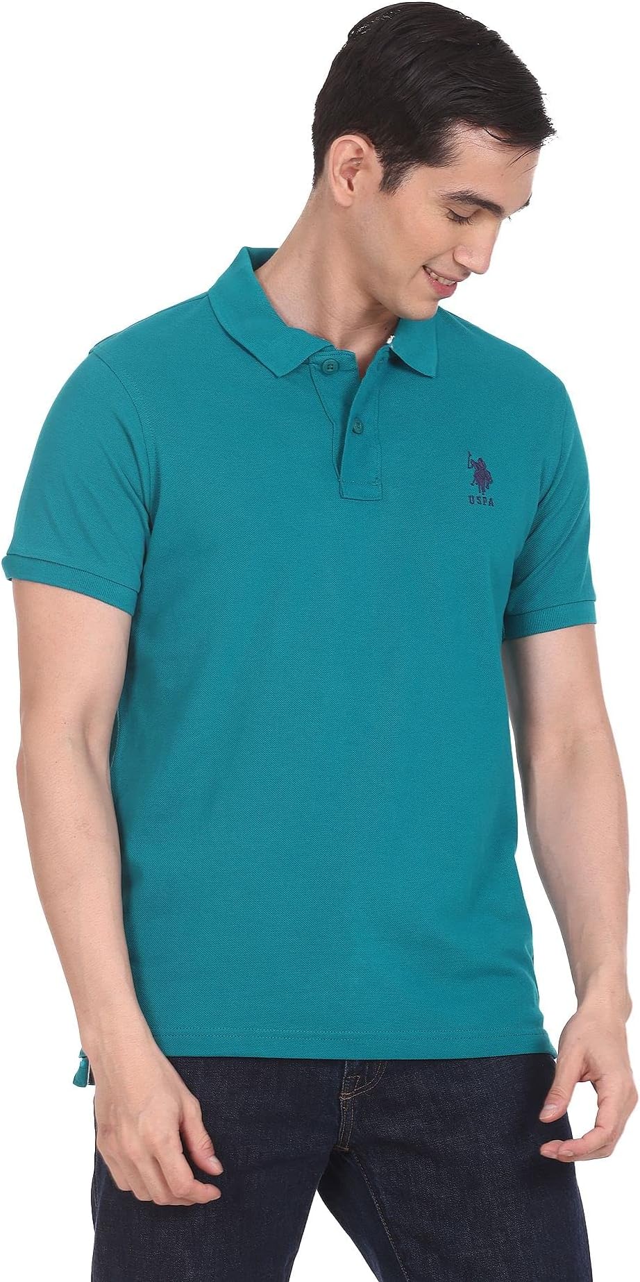 U.S. Polo ASSN. Men's Cotton Slim Fit Solid Polo Shirt