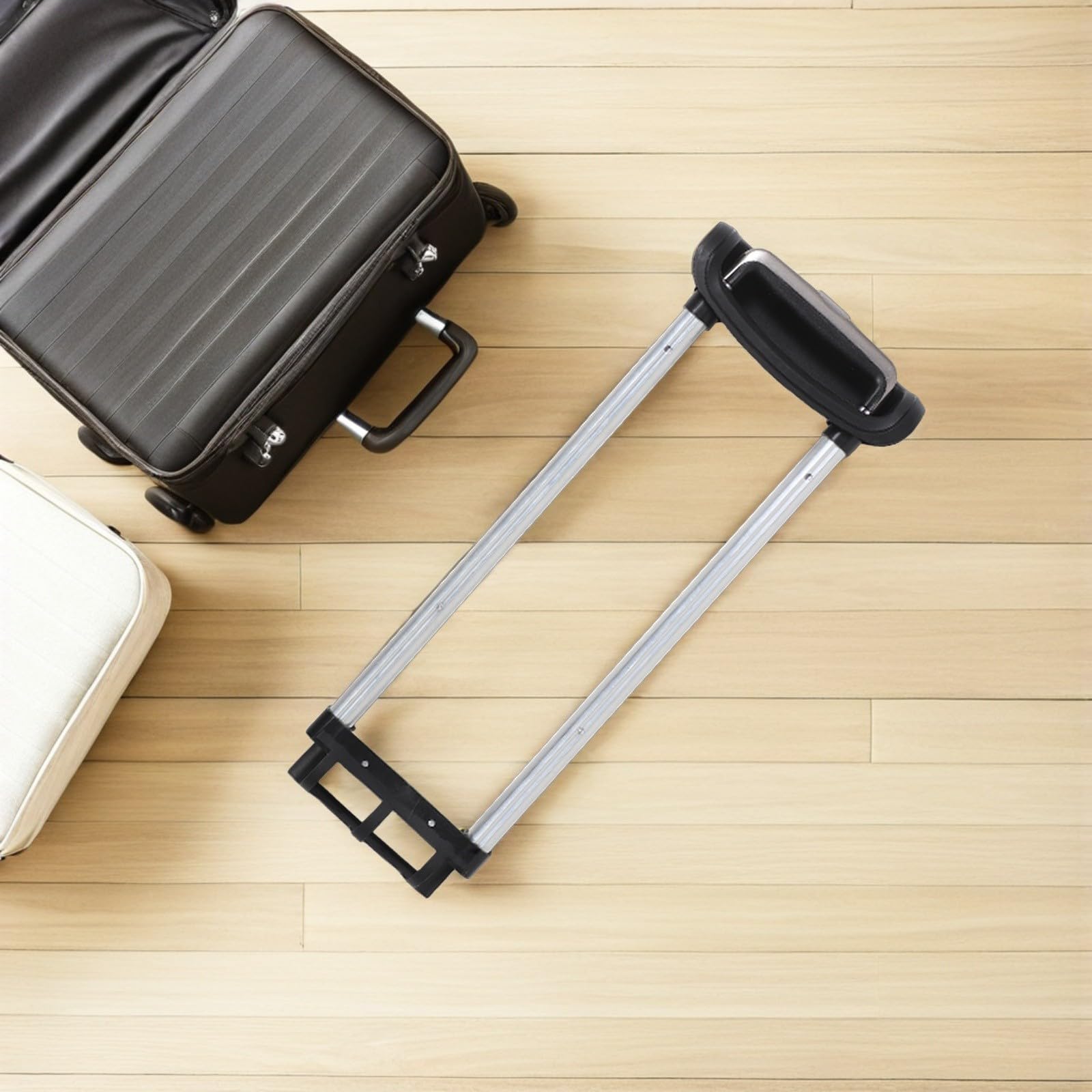 LIFKOME Accesorios para Equipaje Manija Telescópica de Aleación de Aluminio para Reparación Reemplazo de Manija de Maleta Manilla Extensible Interna Ajustable para Uso Viajes