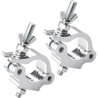 Pack of 2 Clamps for Lights Stage Lighting Accessories Lighting O Clamp DJ Light Pole Clamp Quick Release Truss Clamp Stage Light Clamp Moving Head Light Hooks for Truss 40 mm - 52 mm