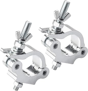 MAD OWL 2 Packs of Clamps for Lights, Stage Lighting Accessories, O-Clamp, 40-52mm, Aluminum, 100kg Safety Load