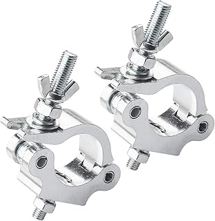 MAD OWL 2 Packs of Clamps for Lights, Stage Lighting Accessories, O-Clamp, 40-52mm, Aluminum, 100kg Safety Load
