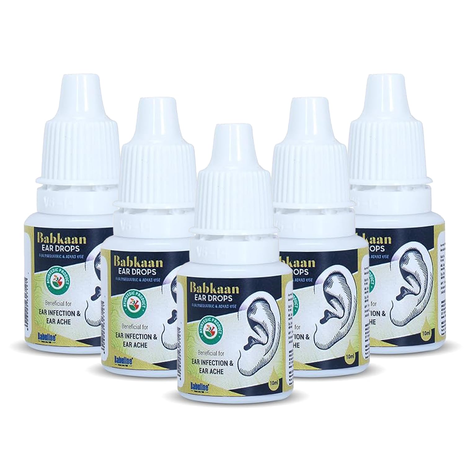 Babuline Babkaan Ear Drops for Paediatric and Adult Relieving Ear Pain Eardrop For Babies, Ear Infections and Earaches - 10ml (Pack of 5) (B0CJJM12DV) Amazon Price History, Amazon Price Tracker