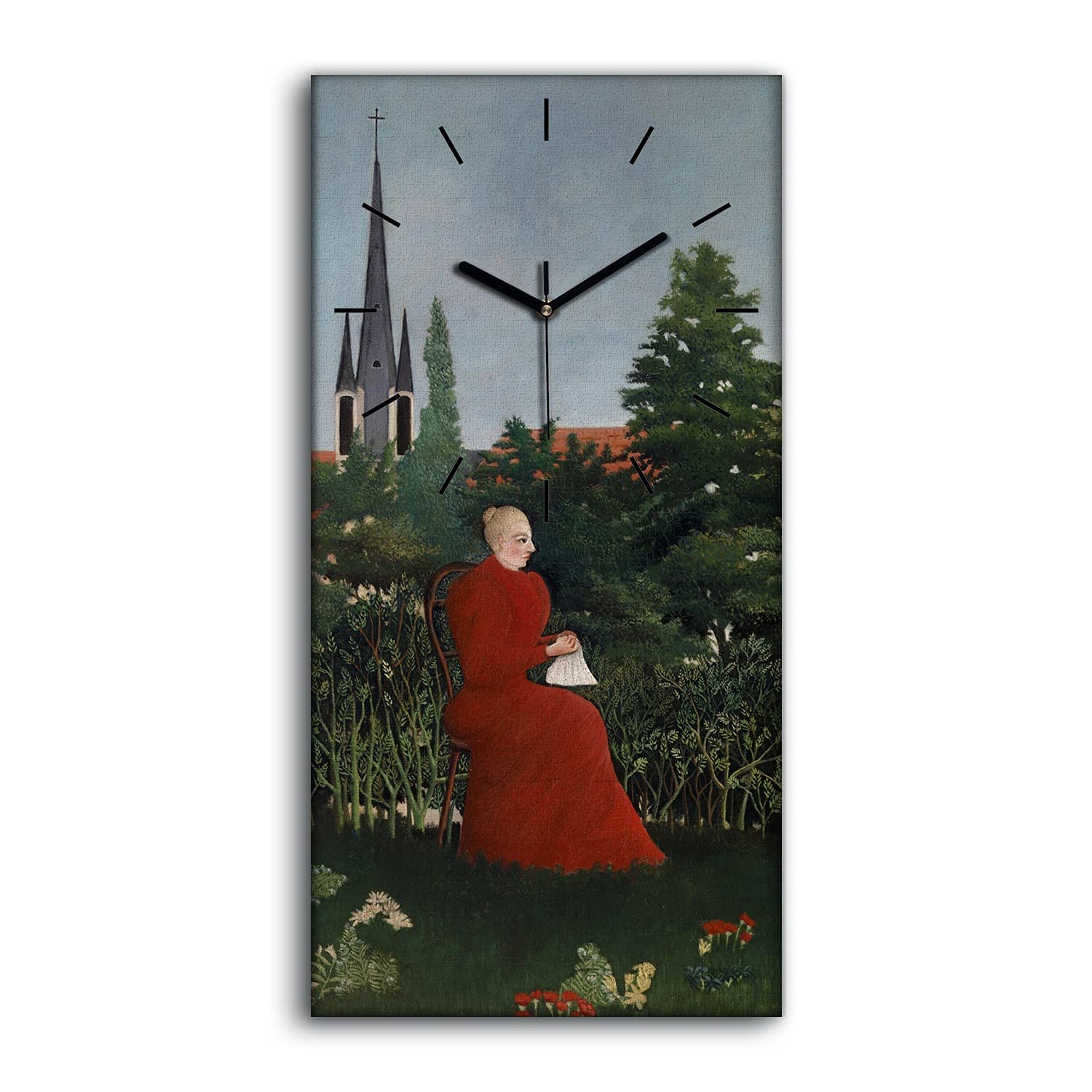 Horloge sur Toile Silencieuse pour Chambre et Salon Tableau Zen 30x60cm