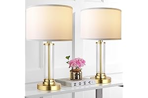 Lushue Table Lamp Set of 2, Elegant Bedside Nightstand Lamp