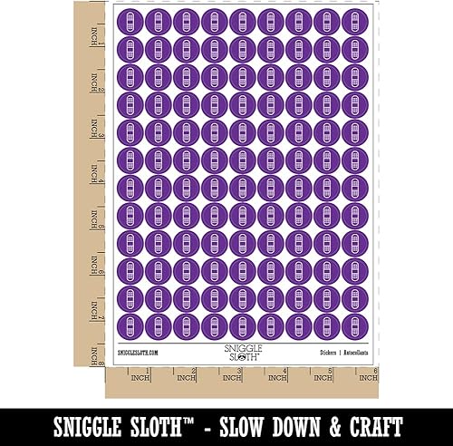 Miniatura 5 de Paquete de calcomanías redondas para lesiones médicas, acabado mate, tamaño de 0.50 pulgadas, color naranja