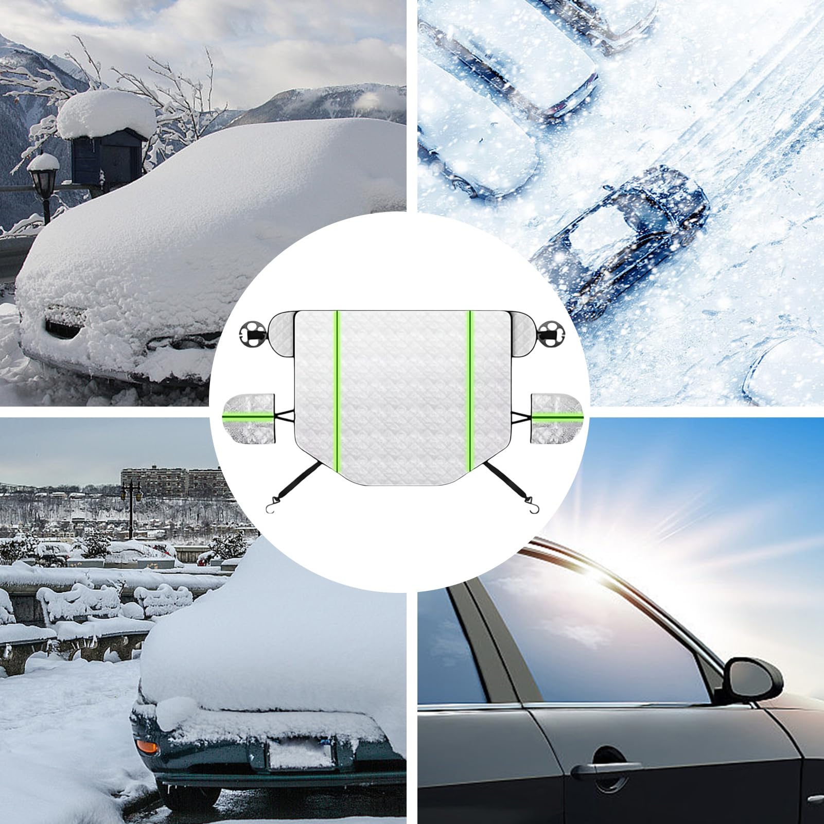 Générique Housse Pare-Brise Neige - Housse Imperméable Antigel Universelle