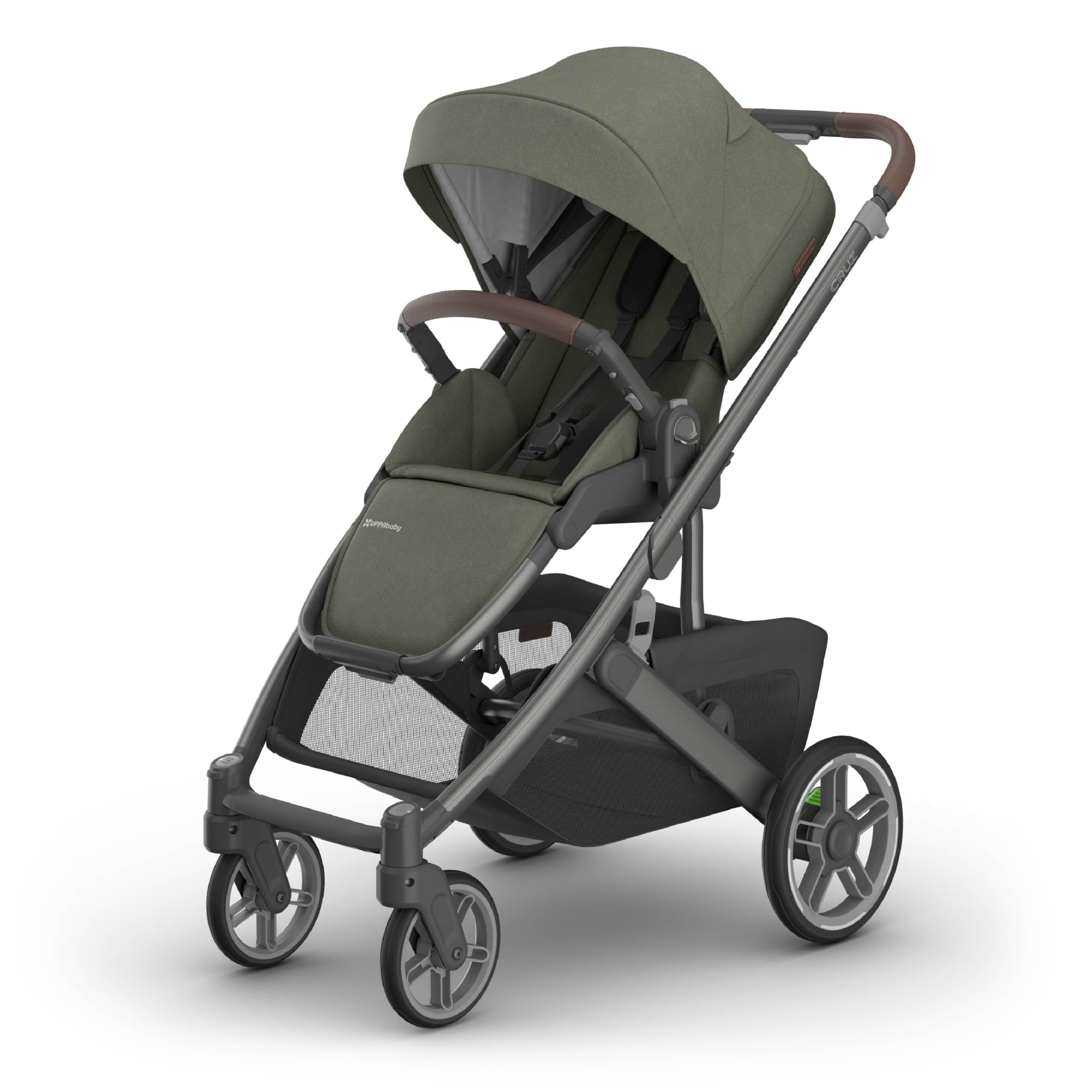 UPPAbaby Cruz V3 Stroller - from Birth + Car Seat Compatible - Full-Size, Reversible Seat - Infant Insert, Bug and Rain Shields Included - Evelyn (