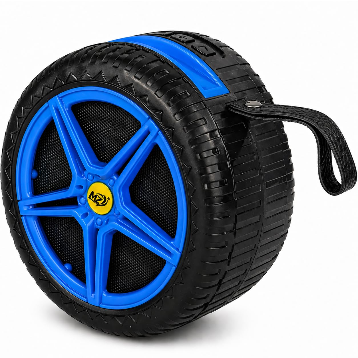 Tyre Shape Portable Bluetooth Speaker, 8W Powerful Sound, 1200mAh Battery, 3-5 Hours Playtime, TWS Function, Type-C Charging, USB Playback, TF Card Slot, Mobile Stand & Hands-Free Calls (Blue)-image-7