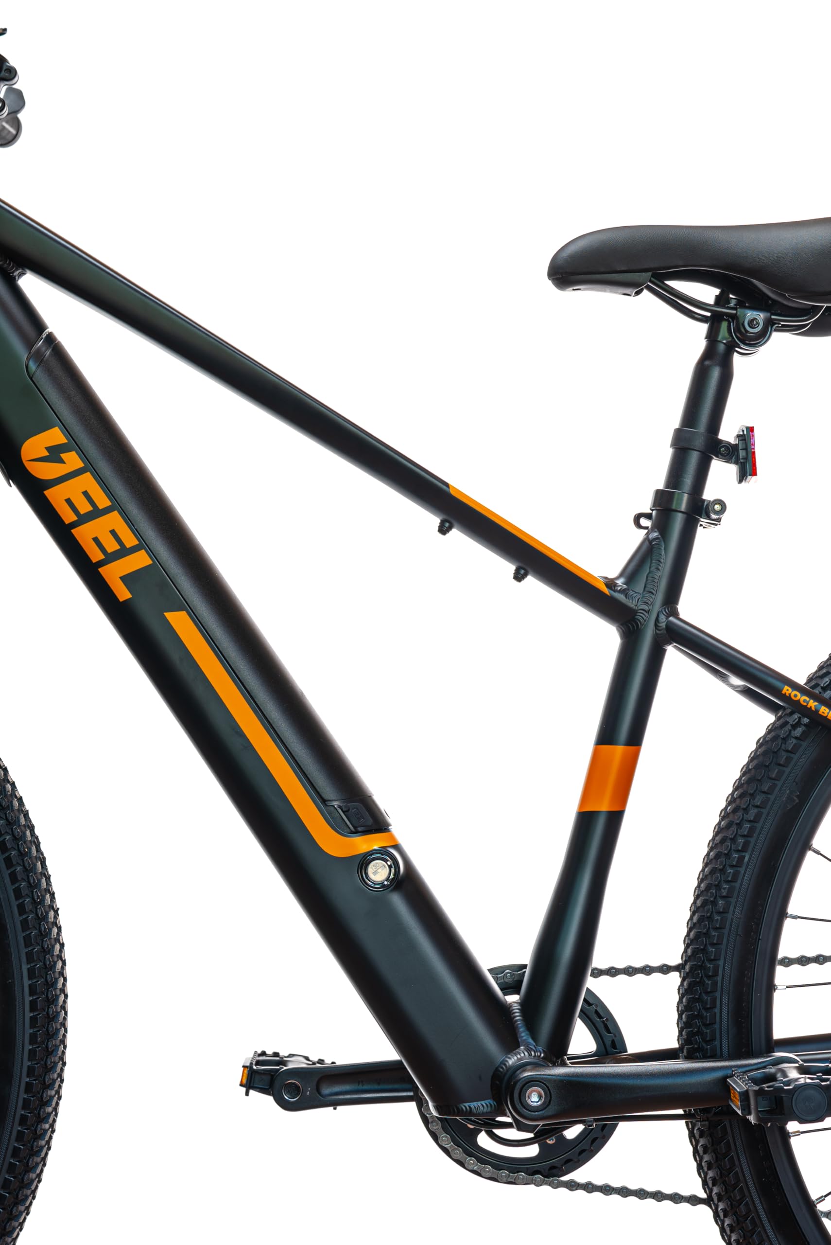 Rockblazer 25 BlackOrange E-Bike, Bicicleta eléctrica, Motor de 250W, Hasta 25 km/h, Batería extraíble 36V 10,4Ah, Autonomía hasta 90 km, Cambio de 8 velocidades, Ruedas de 29'' con frenos de disco