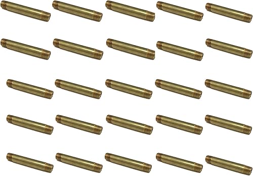 Miniatura 7 de Boquilla de latón 18" X 18", 2-12" de longitud, macho NPT MNPT combustibleaireaguaaceitegas WOG (cantidad 01)