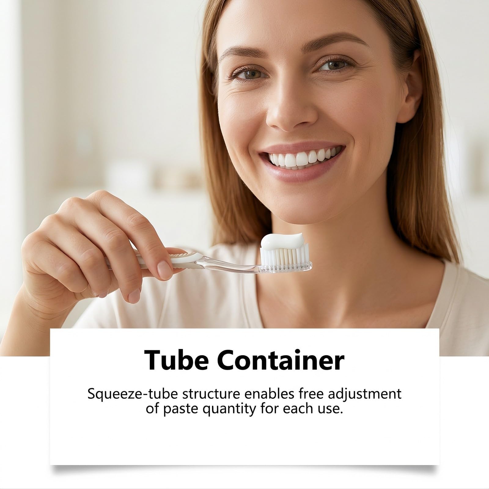 Dentifrice super blanc et brillant, soin doux des taches de surface for les dents jaunes, haleine fraîche à la menthe longue durée, soin buccal quotidien for la maison et les voyages(3pcs)