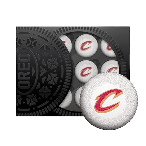 OREOiD NBA - Caja de regalo de galletas, galletas de sándwich de chocolate - 12 galletas (Cavaliers)