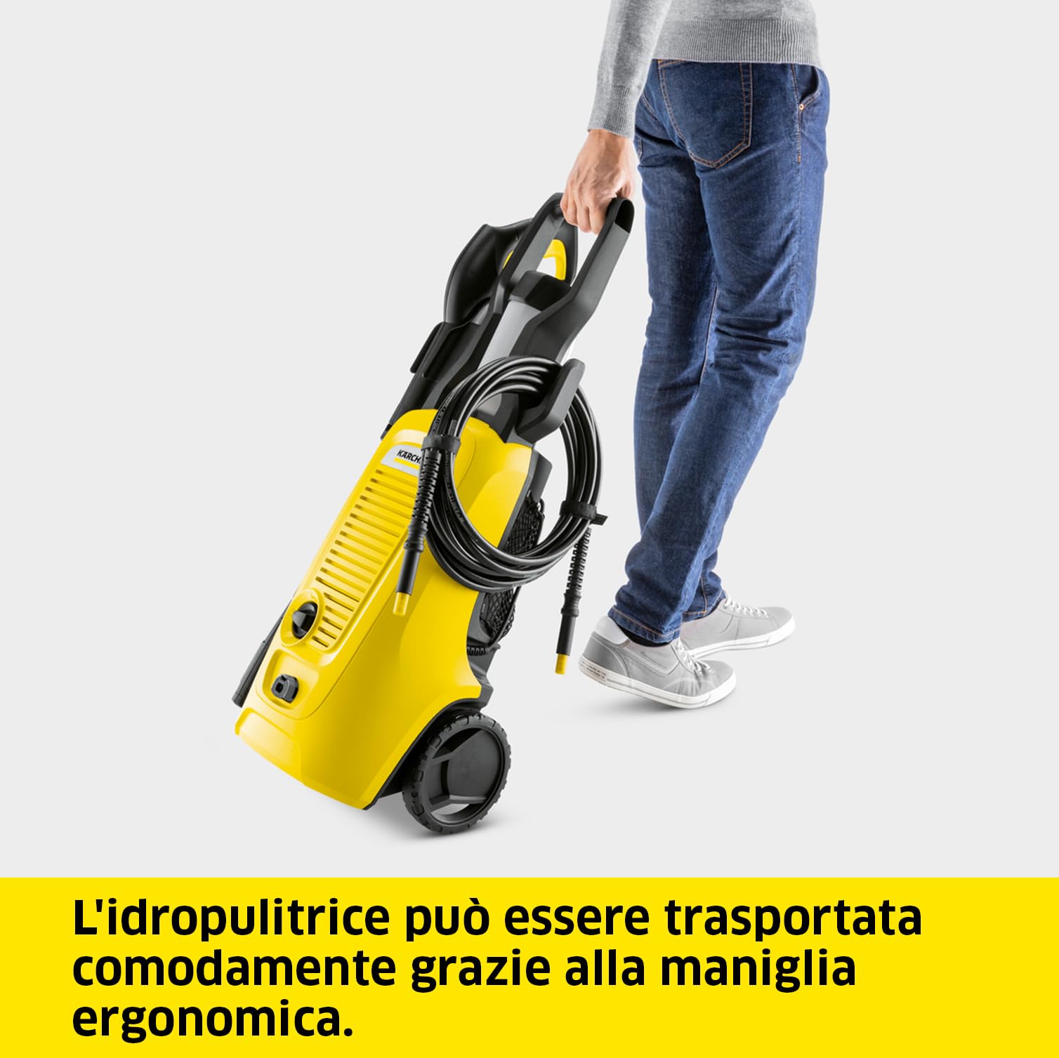 Kärcher Idropulitrice K 4 Universal Edition T5, 130 bar, 420 l/h, 30 m²/h, Filtro Acqua Premontato, Tubo, Pistola, Doppia Lancia, Lavasuperfici T5
