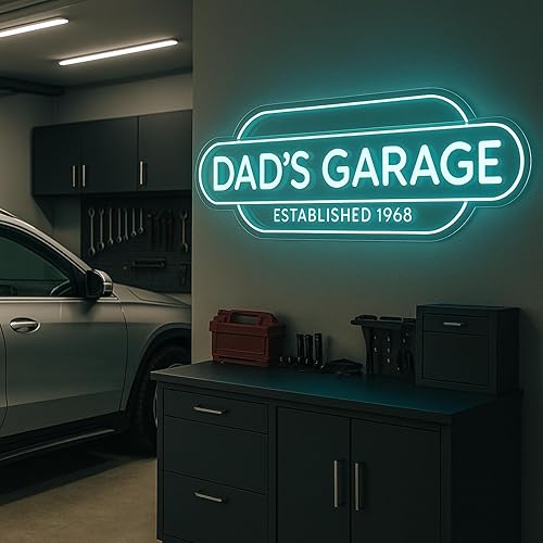 Miniatura 3 de Letrero de neón personalizado para decoración de pared de garaje, letreros LED personalizados para garaje, letrero de neón con nombre LED 3D para