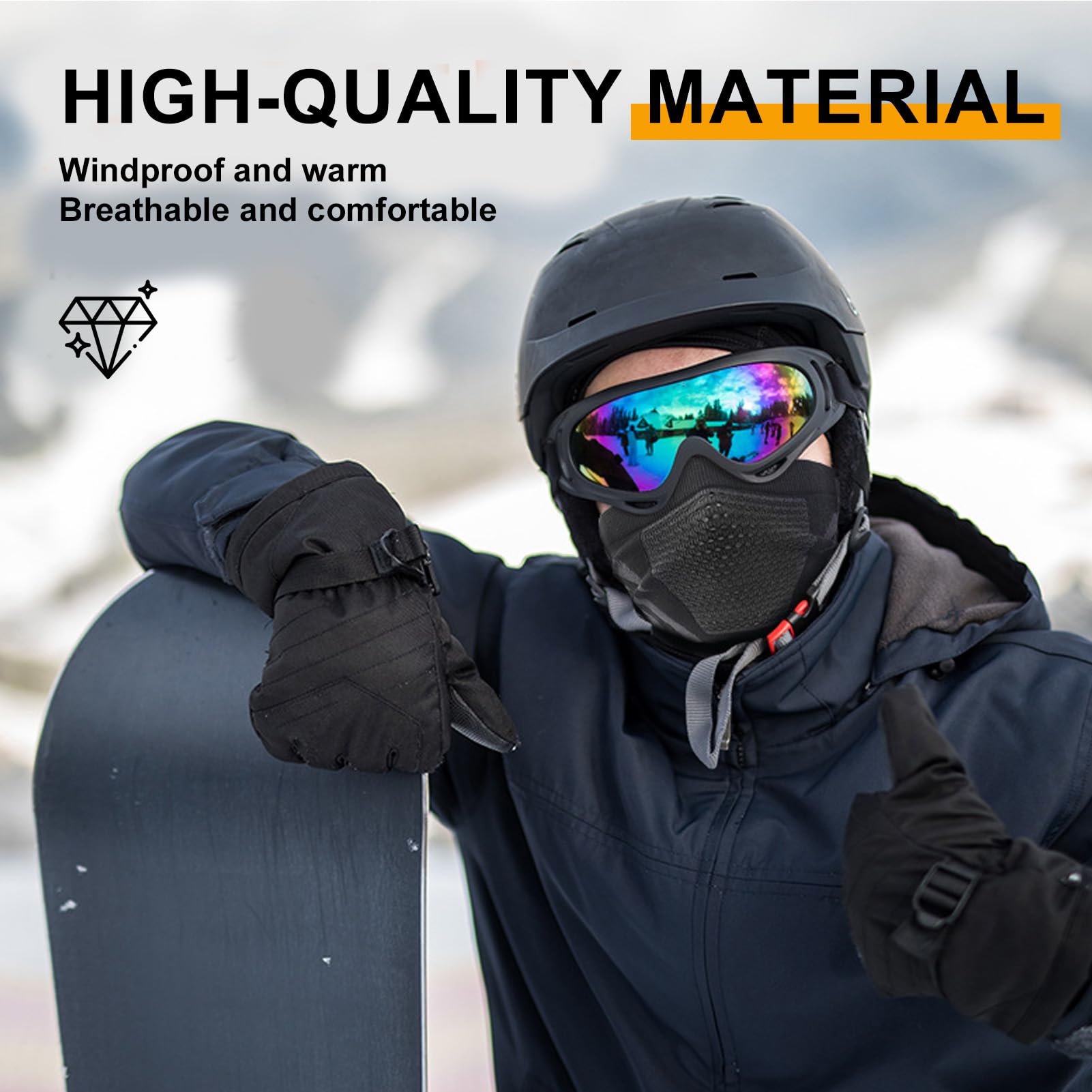 Calentador De Cuello Multifuncional Para Hombre Y Muje, Mascarilla De Alta Elasticidad, Transpirable Y Térmico Para Ciclismo, Esquí, Running Y Actividades Al Aire Libre, Bufanda Tubular