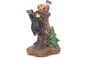 Demdaco Bearfoots by Jeff Fleming Hang in There Mini Black Bear Figurine