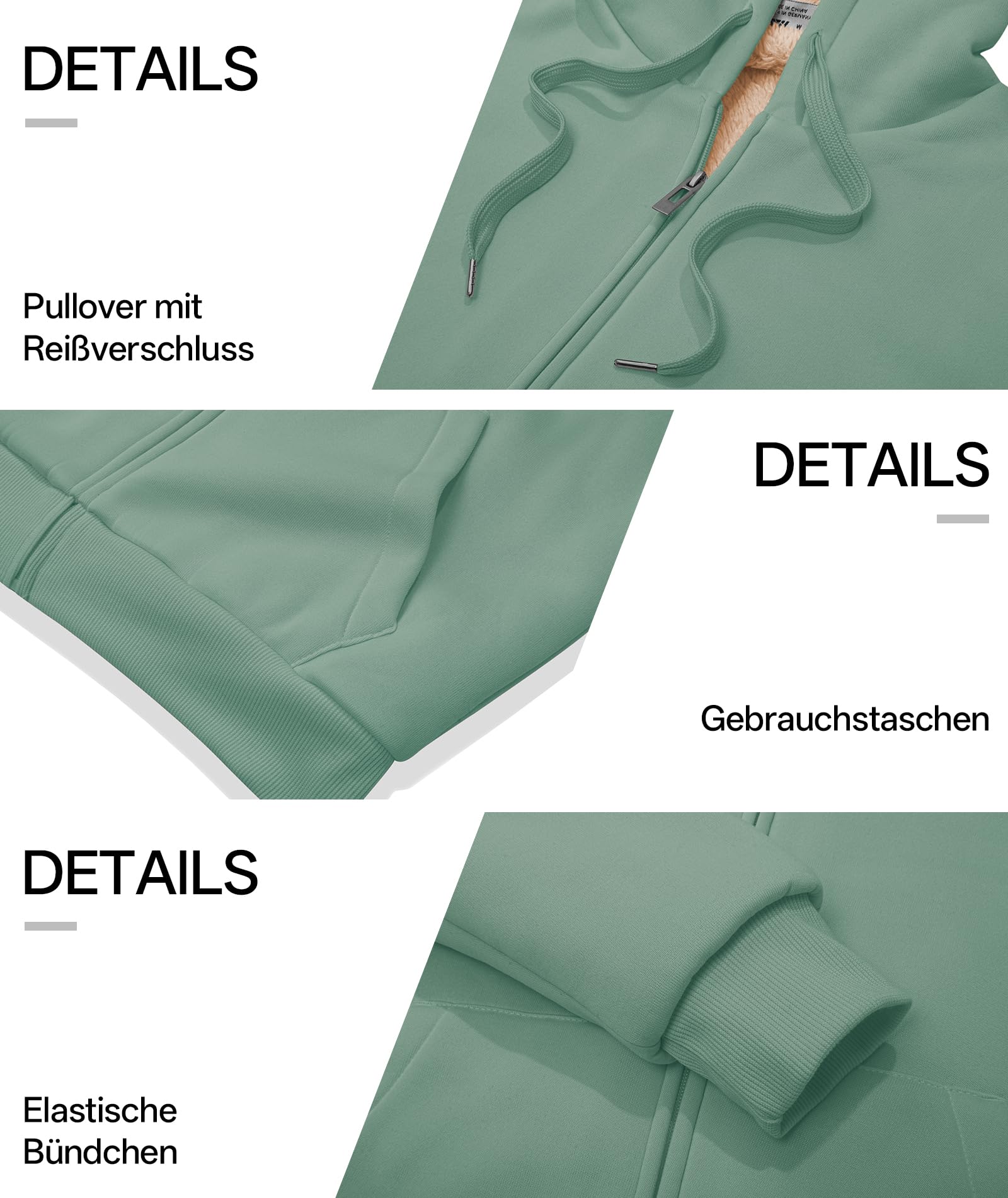 GEEK LIGHTING Felpa Donna con Cappuccio Foderata in Pile Calda Giacca Invernale con Zip Felpa Pile Donna Teddy Hoodie con Cerniera Sweatshirt Inverno Autunno S-2XL