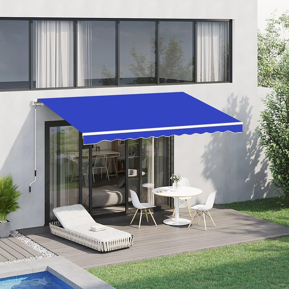 Zapasowa tkanina markizy na patio, wodoodporna osłona przeciwsłoneczna na zewnątrz, płócienny pokrowiec na tarasy i patio (zielony, 400 x 200 cm)