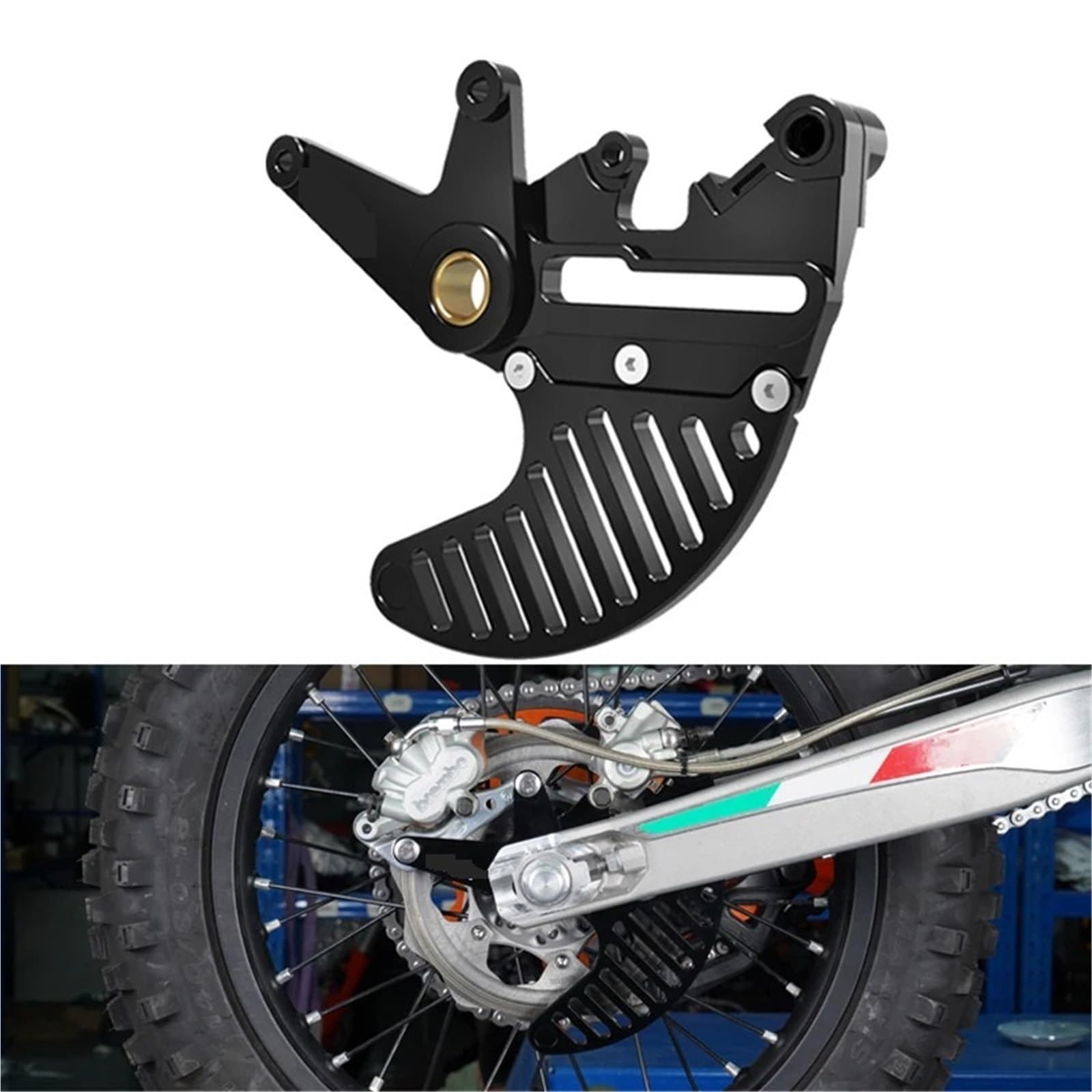 Osłona ochronna hamulca tarczowego Pasuje do K&TM EXC 300 EXC-F 350 SX SX-F XCW 2004-2024 Husq&varna TE Podwójny uchwyt osłony tarczy hamulcowej Stunt