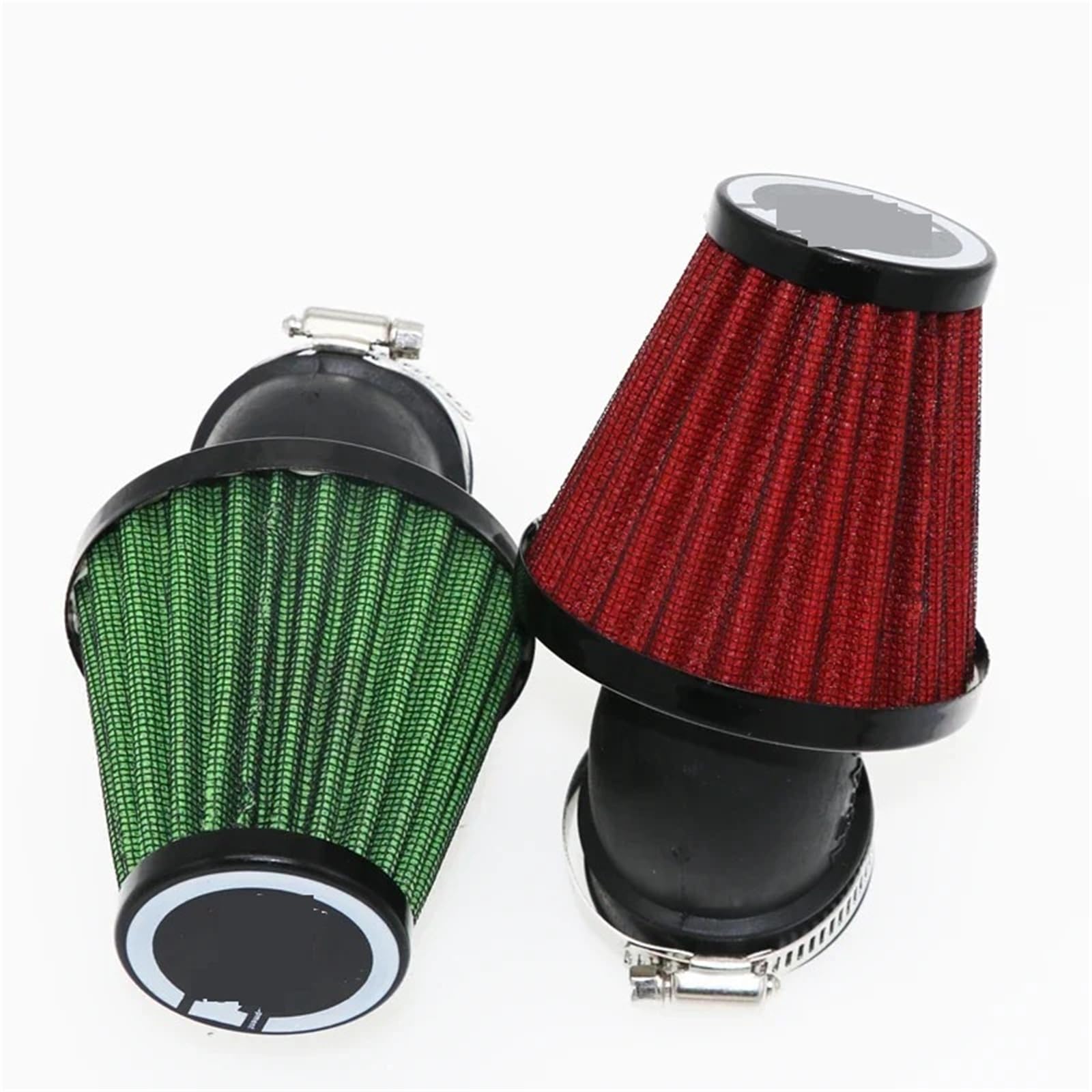 filtr powietrza zamienny Pasuje do filtra powietrza motocykla 28-48 mm Środek czyszczący Zacisk na filtrach wlotowych zgiętych pod kątem 45 °(Green 48mm)