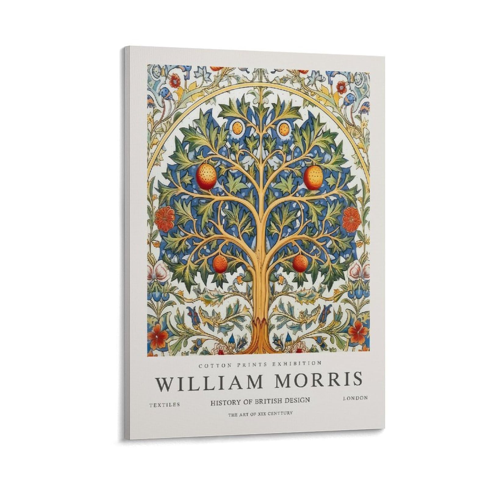 William Morris Vintage Tree Flower Pattern Art Wall Poster Wall Decor For Bedroom Canvas Painting Bathroom Art Wall Decor 08x12inch(20x30cm)