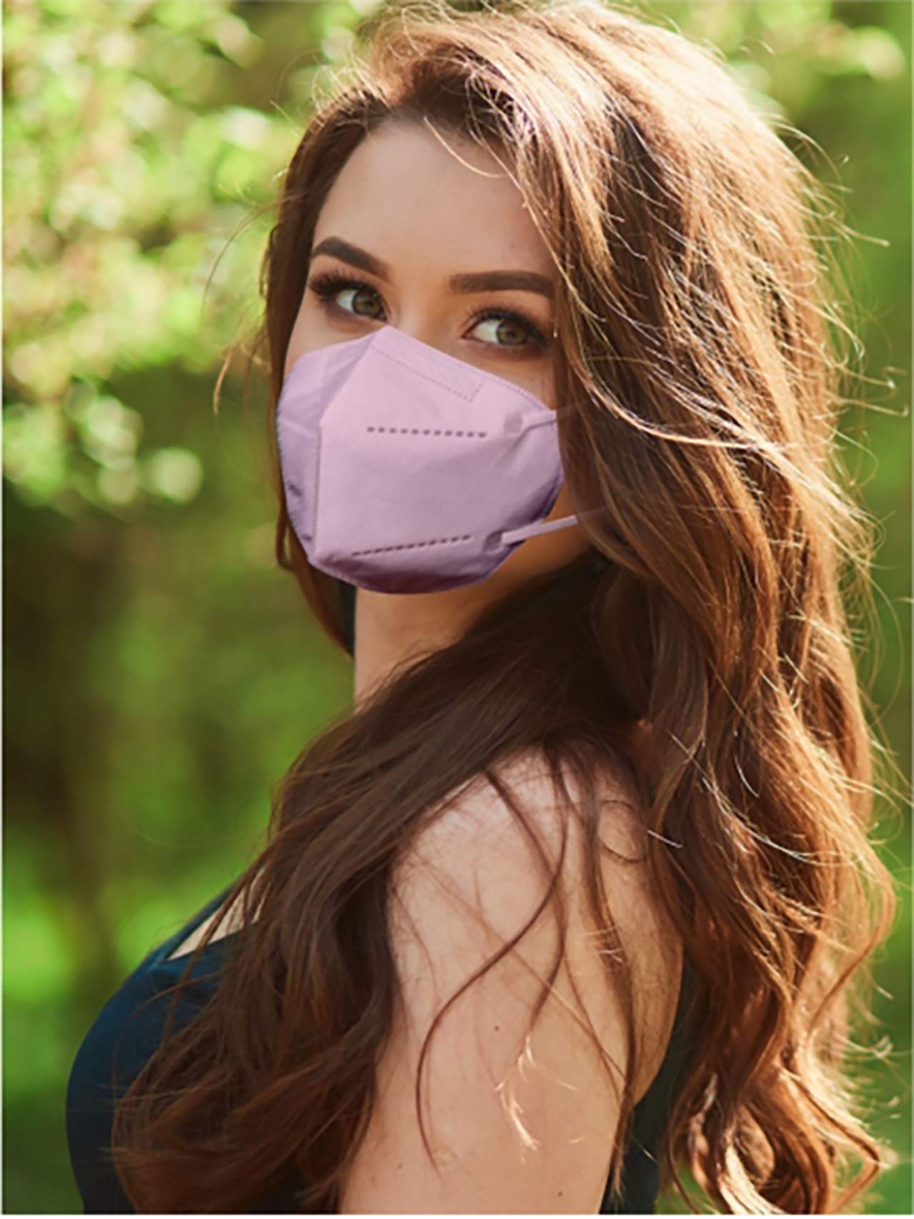20 Pièces Masques FFP2 Rose Certifiés CE Haute Densité de Filtration 5 Couches Scellées Individuellement (Rose)