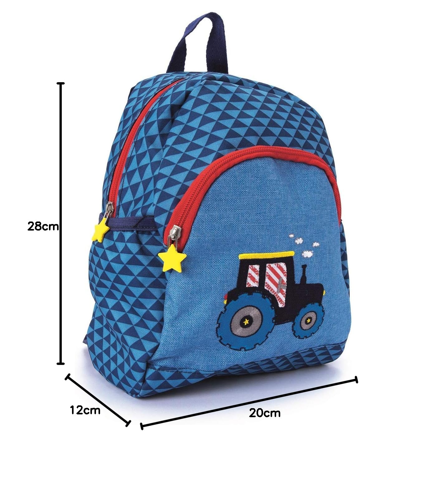Familando Spiegelburg Kindergarten Rucksack Set 4tlg. mit Turnbeutel, Brotdose und Trinkflasche Traktor Bulldog für Jungen und Mädchen